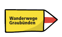 Wanderwege Graubünden Wegweiser